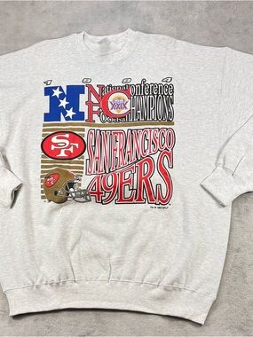 Vintage Competitor NWOT Deadstock SF 49ers 1994 NFC Champions Crewneck XL USA🔥